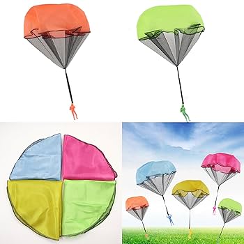 Amazon.co.jp: 10 個ガジェット投げパラシュート屋外